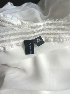 Imported White Pleated Midi Dress