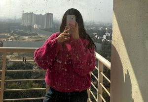 Pink Knit Pullover Sweater