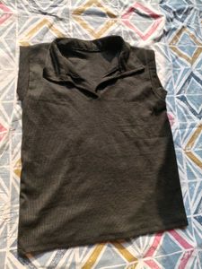 Sleeveless Black Top