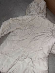 Incede Cream Padded Jacket with Hood