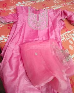 Elegant Pink Kurta Set with Dupatta
