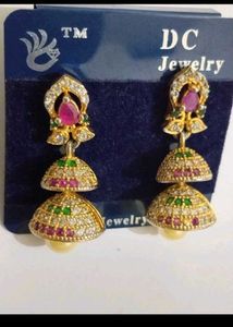 Exquisite Gold Stud Earrings