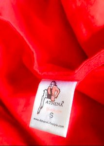 Stylish Red Ruched Crop Top