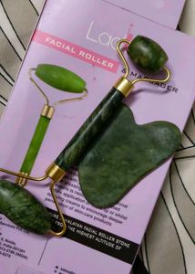 Jade Facial Roller & Gua Sha Set