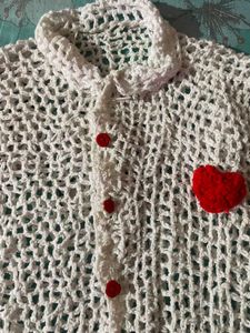 Chic Crochet Button-Up Top