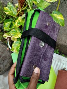 Lot of 3 Wallets - Purple, Brown &amp; Black