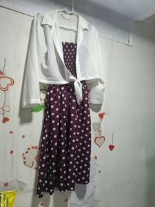 Sleave Less Dress With Jacket