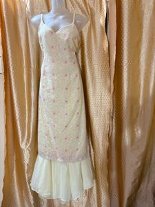 Elegant Cream Embroidered ready made plazo set