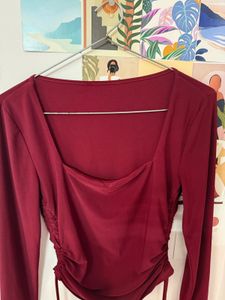 Chic Ruched Long Sleeve Top