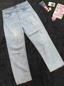 Light Wash Straight Leg Jeans