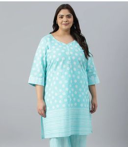 Stylish Blue & White Kurta