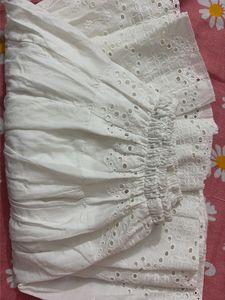 Eyelet Mini Skirt