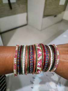 Multi Metal Bangal Set