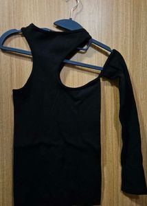 Edgy Black Cutout Tank Top