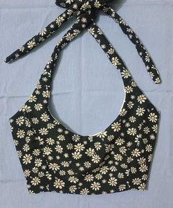 Daisy Print Halter Top
