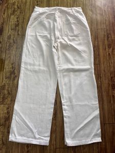 Cream Wide Leg Jeans