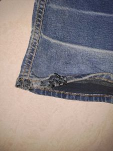 Flared Blue Denim Jeans