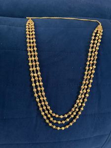 Vintage Elegant Gold Layered Beaded Necklace