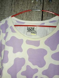Purple Casual Women Tshirt (Plus size)