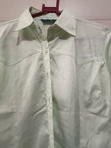 Women's Light Green Collared Shirt