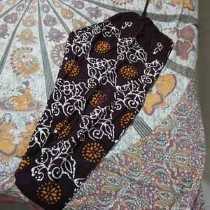 Beautiful Brown Kurta with Yellow Dupatta