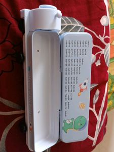2 compartment Metal Pencil Case With Sharpner