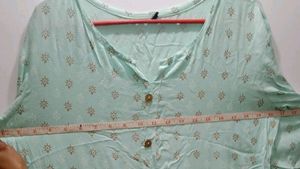 Beautiful Cotton Light Sea Green Kurti
