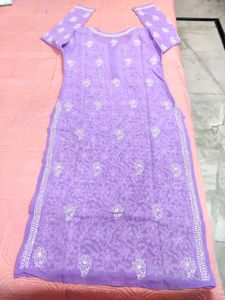 Elegant Lavender Chikankari Kurta 🆕✨🌸💜
