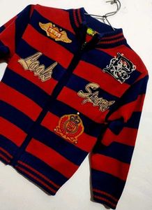 Red🔴 &amp; Navy Blue Winter Sweater For Boy 3-4 Year
