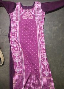 Vibrant Purple Printed Kurta