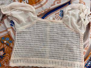 Boho Embroidered Denim Blouse