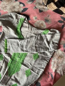Gray colour Straight kurta