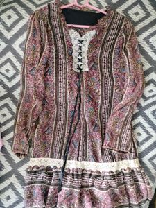 Bohemian Paisley Print Kurta Set