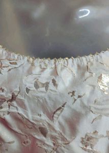 Elegant White &amp; Gold Embroidered Suit