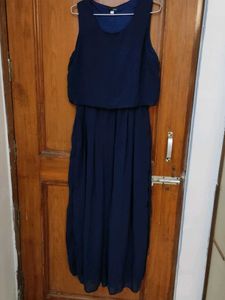 Elegant Navy Blue Maxi Dress