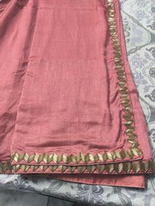 Beautiful Pink Saree with Embellished Border
