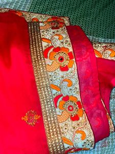 Vibrant Embroidered new chiffon saree