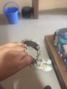 Antique Oxidized Silver Kada Bangle