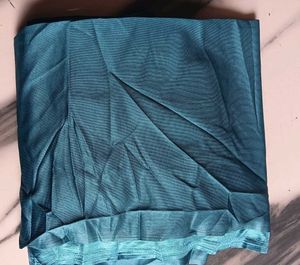 Aqua Polyester Window Curtains 5 Feet (hole)