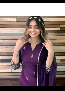 Elegant Purple Kurta Set