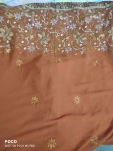 New Full jaal saree in Rust