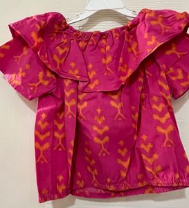 ED-A-MAMMA new Set Of Pink -orange Top And Plazzo
