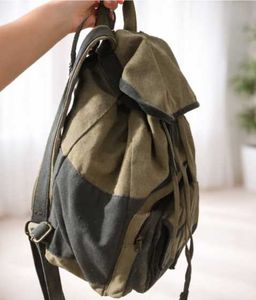 Olive brown Canvas Backpack