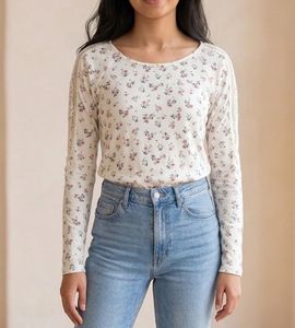 Floral Print Long Sleeve Top