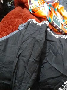 Embroidered Black Kurta