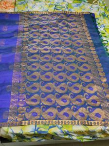 Blue Paisley Saree
