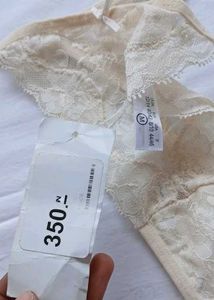 Beige Lace Thong