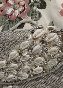 Beaded Shell Clutch Bag