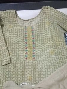 Green Printed Salwar Kameez with dupatta