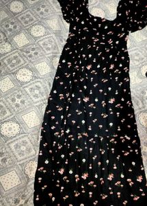 Black Floral Maxi Dress